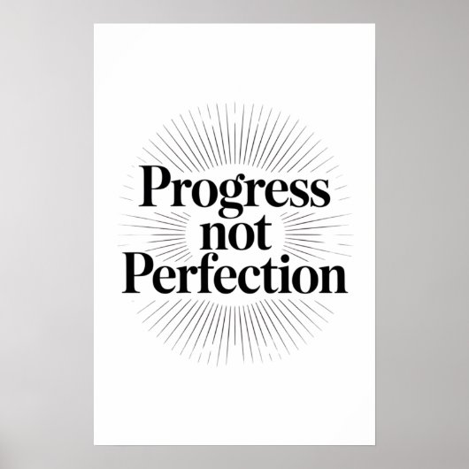 Fortschritt statt Perfektion Poster (Vorne)