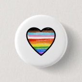 Fortschritt Stolz Gemaltes Herz Button (Vorderseite)