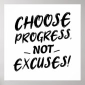 Fortschritt über Perfektion: Motivierend Poster (Vorne)