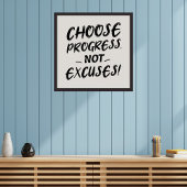 Fortschritt über Perfektion: Motivierend Poster