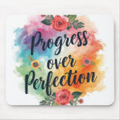 Fortschritt vor Perfektion Motivierend Mousepad (Vorne)