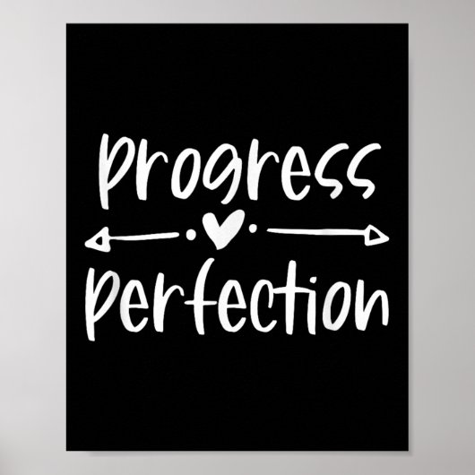 Fortschritt vor Perfektion Motivierend  Poster (Vorne)