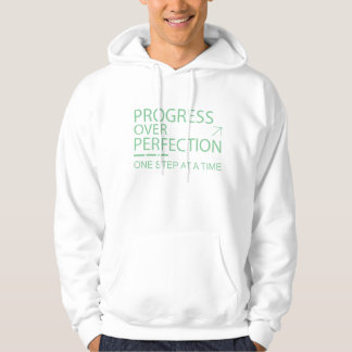 Fortschritt vor Vollkommenheit Minimalist Motivati Hoodie