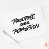 Fortschritte bei der Perfektion Rechteckiger Aufkleber (Umschlag)