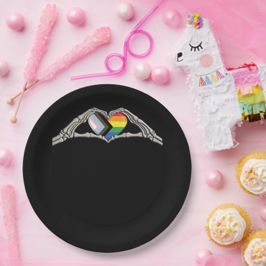 Fortschritte beim Herzstolz der Knochen Pappteller (Party)