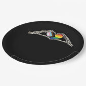 Fortschritte beim Herzstolz der Knochen Pappteller (Schrägansicht)