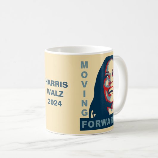 FORTSCHRITTE - Harris Walz 2024 Kaffeetasse (VorderseiteRechts)