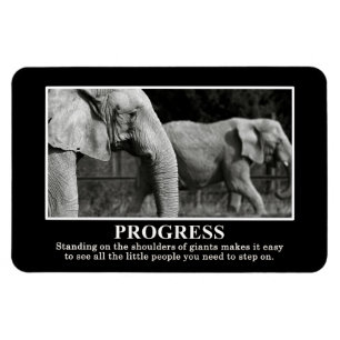 Fortschritte Stehend auf den Schultern der Gigante Magnet