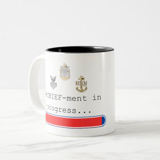 Fortschritte - Ziegenlocker Zweifarbige Tasse (Vorderseite Links)