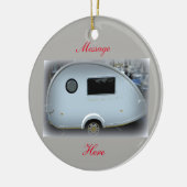 Fortschrittlicher Teardropanhänger-Sinti und Keramik Ornament (Links)