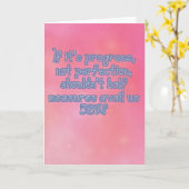 "Fortschritts-/halbe Maß-" lustige Karte (Gelbe Blume)