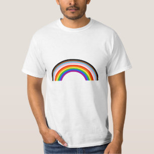 Fortschritts-Stolz-Gestreifter-Regenbogen-Bogen T-Shirt