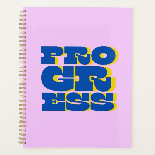 Fortschrittsangebot für Neujahrsresolutionen Planer (Vorderseite)