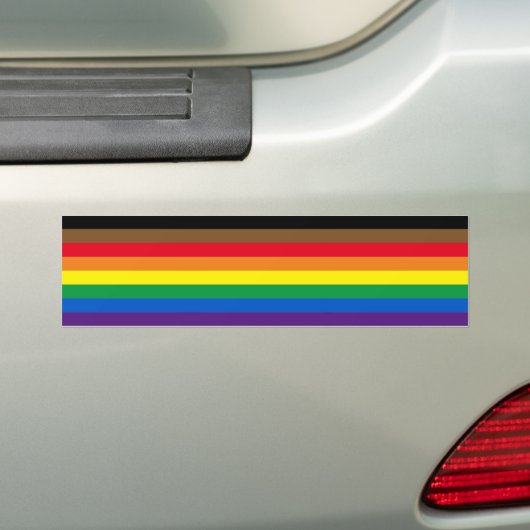 Fortschrittsflagge für Philly Rainbow Gay Pride Autoaufkleber (Auf Auto)
