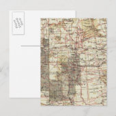 Fortschrittsplan 1878 der Geografischen Erhebungen Postkarte (Vorne/Hinten)