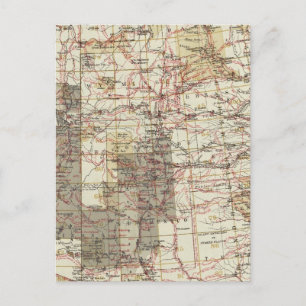 Fortschrittsplan 1878 der Geografischen Erhebungen Postkarte