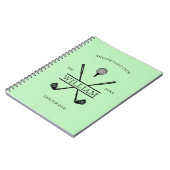 Fortschrittsprotokoll zum Golfer-Cross-Club Notizblock (Linke Seite)