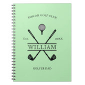 Fortschrittsprotokoll zum Golfer-Cross-Club Notizblock (Vorderseite)