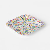 Fortschrittsstolz auf den Abstrakten LGBTQ+-Regenb Pappteller (Gewinkelt)