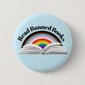 Fortschrittsstolz auf verbotene Bücher lesen Button (Vorderseite)