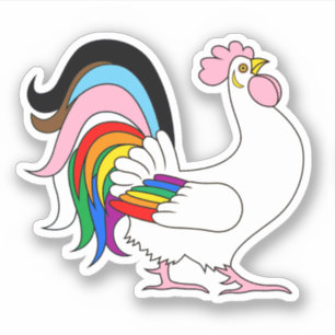 Fortschrittsstolz-Huhn Aufkleber
