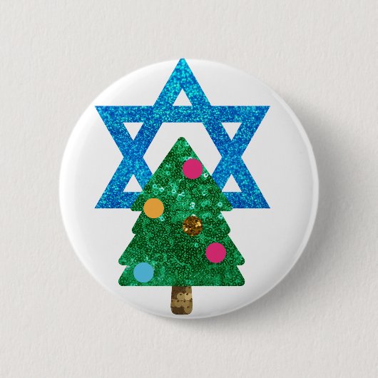 Fortsetzung Christmukah hanukkah Button (Vorderseite)