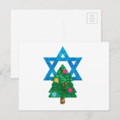 Fortsetzung Christmukah hanukkah Feiertagspostkarte (Vorne/Hinten)