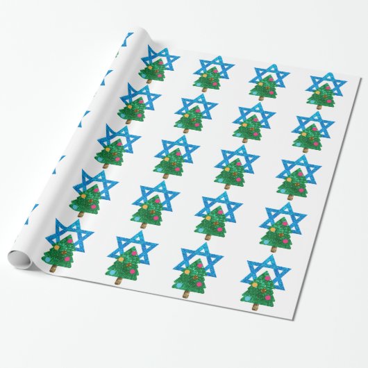 Fortsetzung Christmukah hanukkah Geschenkpapier (Ungerollt)