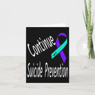 Fortsetzung der Suizidprävention Semicolon Ribbon Karte