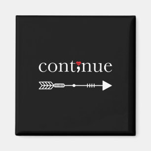 Fortsetzung des Semicolon Suicide Awareness Projec Magnet