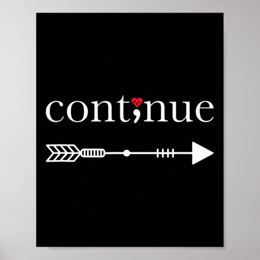 Fortsetzung des Semicolon Suicide Awareness Projec Poster (Vorne)