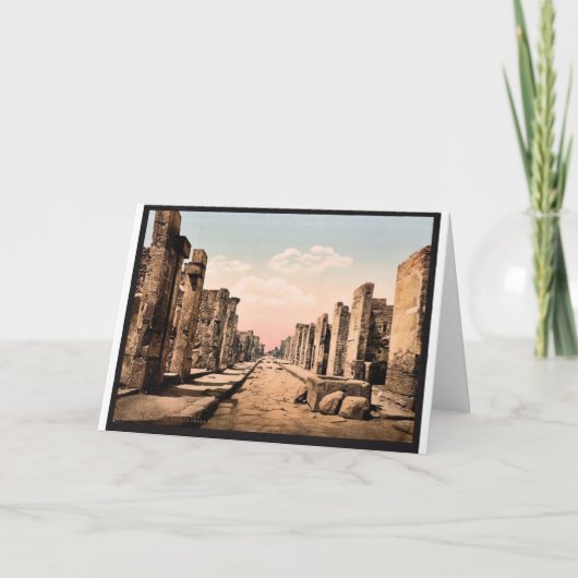 Fortuna-Straße, Pompeji, Italien Vintages Karte (Vorderseite)