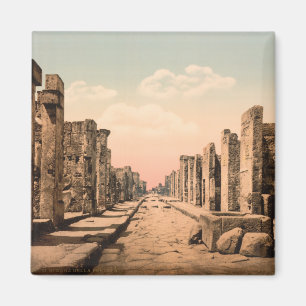 Fortuna Street, Pompeii, Kampanien, Italien Magnet