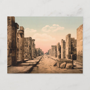 Fortuna Street, Pompeii, Kampanien, Italien Postkarte