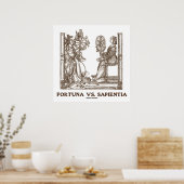 Fortuna vs. Sapientia (Holzgravur aus dem 16. Jahr Poster (Küche)