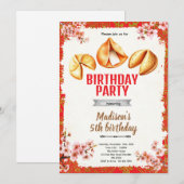 Fortune Cookie Birthday Invitation Einladung (Vorne/Hinten)