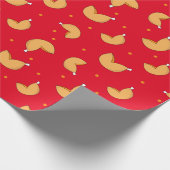Fortune Cookie Chinesische Viel Glück Gemustert Geschenkpapier (Ecke)