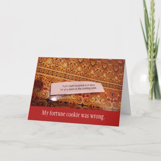 Fortune Cookie Co-Worker Abschiedskarte Karte (Vorderseite)