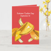Fortune Cookie Day 13. September Rot Karte (Gelbe Blume)
