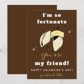 Fortune Cookie Friend Valentine's Day Niedlich Bro Feiertagskarte (Vorne/Hinten)