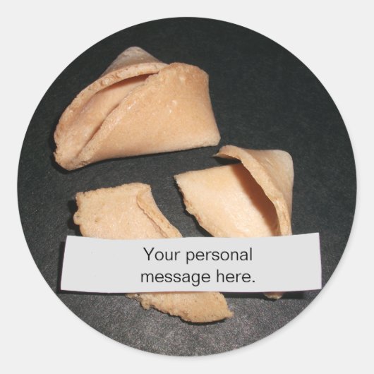 Fortune Cookie mit Personalisierten Fortune-Sticke Runder Aufkleber (Vorderseite)