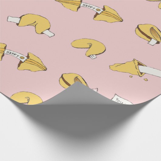 Fortune-Cookie-Muster Geschenkpapier (Ecke)