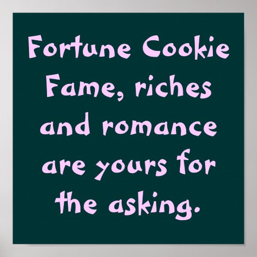 Fortune Cookie Poster (Vorne)