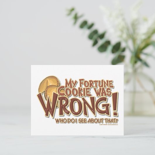 Fortune Cookie Postkarte (Stehend Vorderseite)