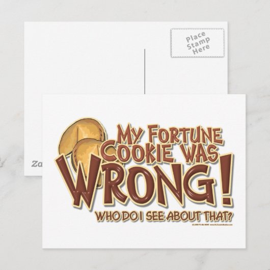Fortune Cookie Postkarte (Vorne/Hinten)