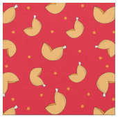 Fortune Cookie Red Chinese Viel Glück Pattern Stoff (Nahaufnahme)