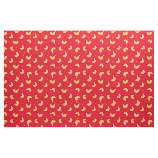Fortune Cookie Red Chinese Viel Glück Pattern Stoff (Fat Quarter (45,7 x 55,9 cm))