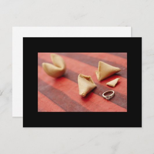 Fortune Cookie Save the Date Postkarten (Vorne/Hinten)