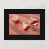 Fortune Cookie Save the Date Postkarten (Vorderseite)