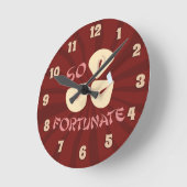 Fortune Cookie Time So Lucky Cartoon Runde Wanduhr (Winkel)
